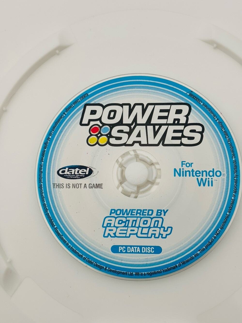 Datel Power Saves For Nintendo Wii Disc Only PC Data Disc Tested Works VG Cond